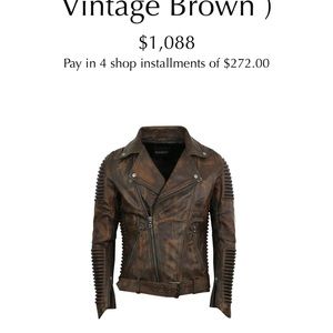 GODSPEED NYC LEATHER MEN’S MOTO BIKER JACKET NEW W/OUT TAGS